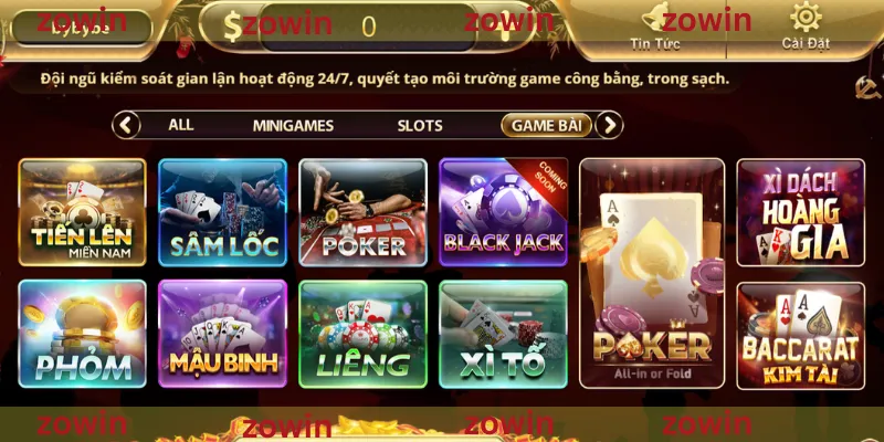 Hướng Dẫn Chơi ZOWIN