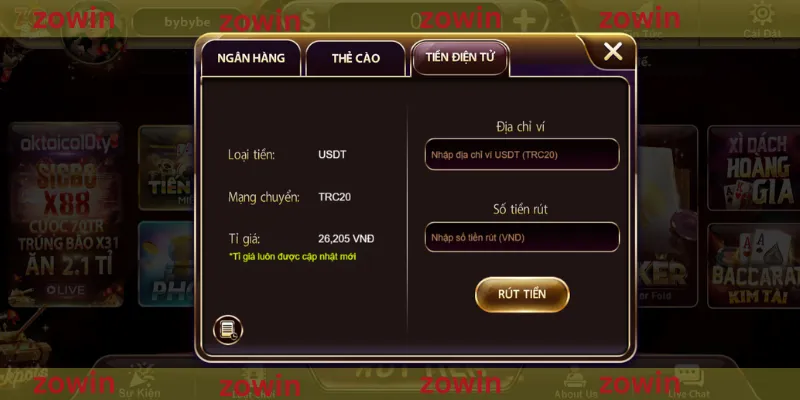 Phương Thức Thanh Toán ZOWIN