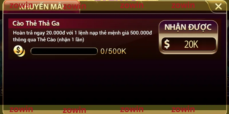 Khuyến Mãi Zowin